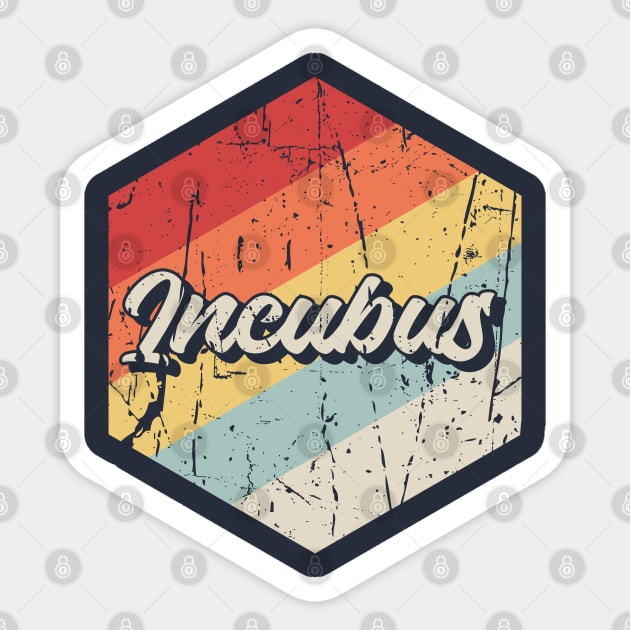 Incubus Retro Sticker by Arestration